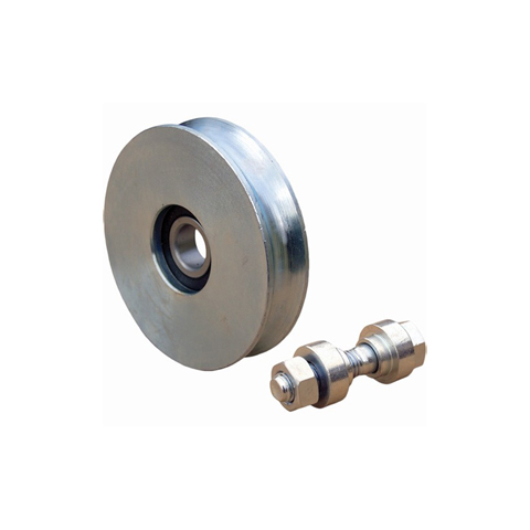 Roulette acier 80mm  gorge en U pour portails coulissants