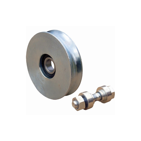 Roulette acier INOX 100mm  gorge en U pour portails coulissants