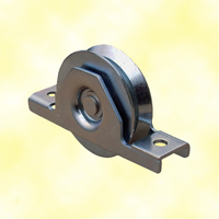 Roulette  encastrer 100mm gorge en V en acier pour tube 80x40mm