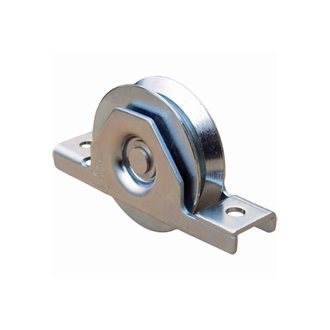 Roulette  encastrer 100mm gorge en V en acier pour tube 80x40mm