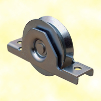 Roulette  encastrer 140mm gorge en V en acier pour tube 120x40x3mm