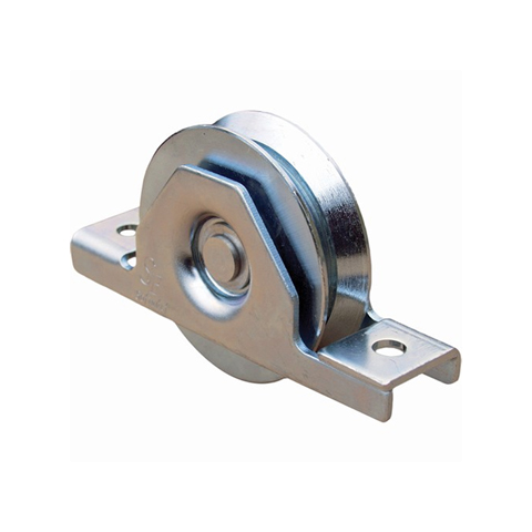 Roulette  encastrer 140mm gorge en V en acier pour tube 120x40x3mm