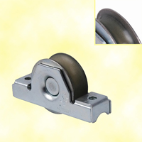 Roulette  encastrer 50mm gorge en U bandage polyamide anti-pincement