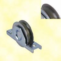 Roulette  encastrer 80mm gorge en U bandage polyamide pour coulissants