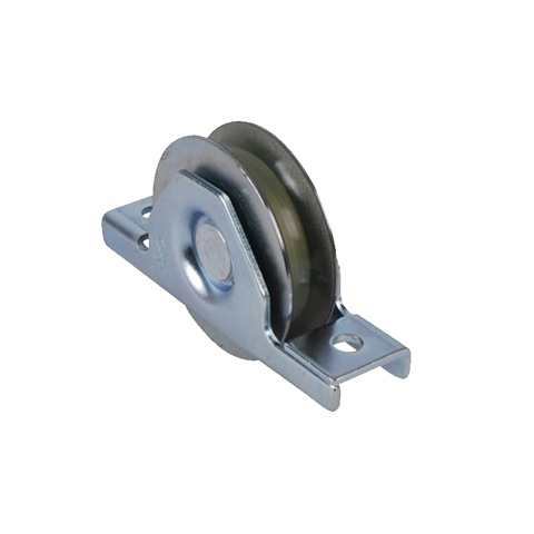 Roulette  encastrer 80mm gorge en U bandage polyamide pour coulissants