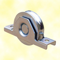 Roulette  encastrer 160mm gorge en U double roulement pour tube de 140x60mm