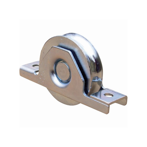 Roulette  encastrer 120mm gorge en U acier avec double roulement