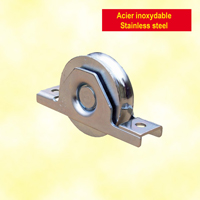 Roulette INOX  encastrer 80mm gorge en U pour portails coulissants