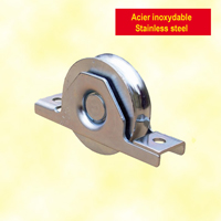 Roulette INOX  encastrer 100mm gorge en U pour portails coulissants