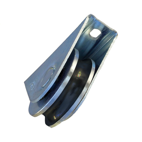 Roulette  visser 60mm avec gorge en U avec bandage polyamide