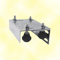 Rail de guidage 4 galets 43mm avec bandages caoutchoucs