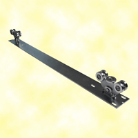 Systme 2 chariots de guidage rail 68x68mm pour portails autoportant 5m