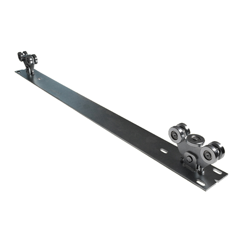 Systme 2 chariots de guidage rail 68x68mm pour portails autoportant 5m