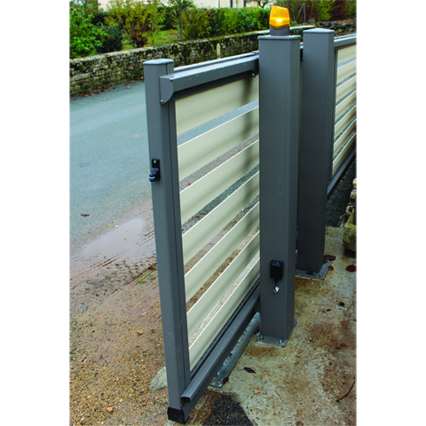 Systme 2 chariots de guidage rail 72x72mm pour portails autoportant 4.5m