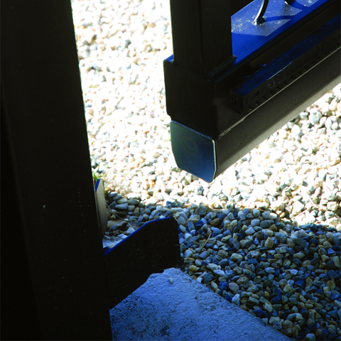 Avaloir Butoir de rception rail 68x68mm pour portail autoportant