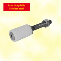 Galet de guidage inox 40x150mm axe M16 pour guidage de portails coulissants