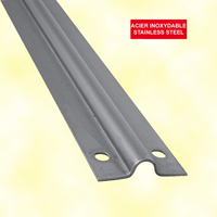 Rail  visser en forme de U INOX 20mm longueur 3m pour portails coulissants