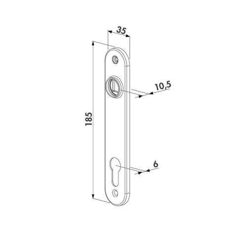 Plaques de propret pour serrures  encastrer LOCINOX en acier inoxydable
