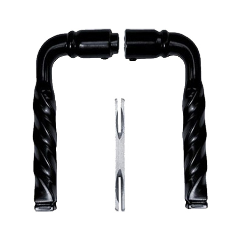 Jeu de bquilles aluminium poxy noir carr de 7x7mm axe de 90mm