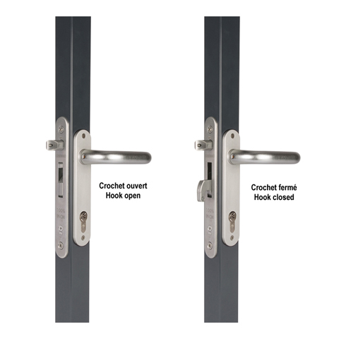 Serrure de scurit INOX pne rversible tube de 50x50mm FN37132 Serrures Locinox  ajuster FN37132