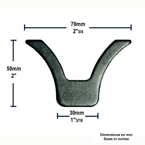 Patte de fixation esthtique pour festonnages en tle d'acier