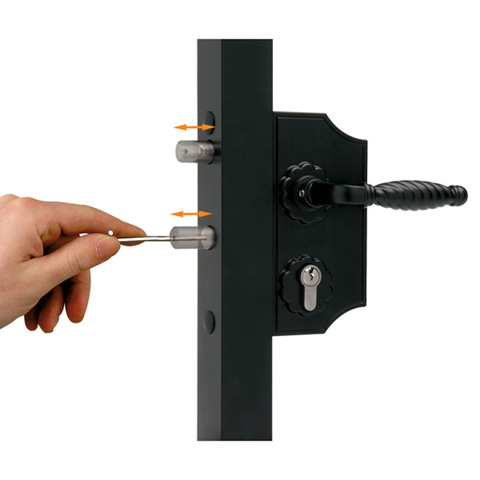 Serrure  pne INOX LAKY pour portails ouvrants mcanisme inox FN3716 Serrures Locinox  ajuster FN3716