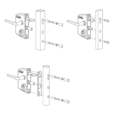 Serrure  pne INOX pour portails ouvrants et piscines FN3717 Serrures Locinox  ajuster FN3717