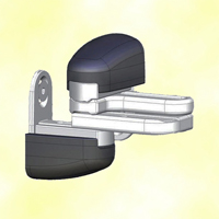 Gond modulo compensateur de pente blanc pour vantail
