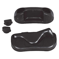 Sabot basculeur au pied et bute de portail