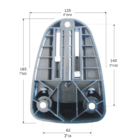 Sabot composite monobloc avec basculeur manuel INOX FN37616 Sabot de portail A basculeur inox FN37616
