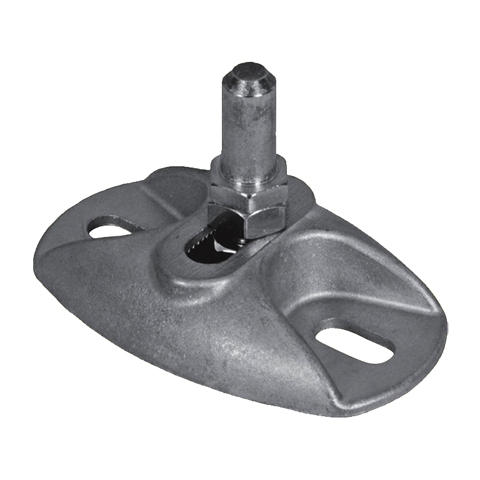 Crapaudine inox pour portail rglable deux axes