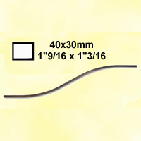 Cintre en forme de chapeau de gendarme 40x30mm pour portails