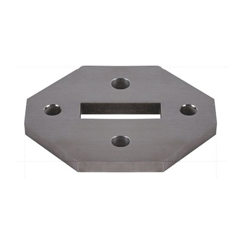 Platine de fixation pour poteau INOX316 IN2105 Embases pour poteaux Platine INOX 316 IN2105