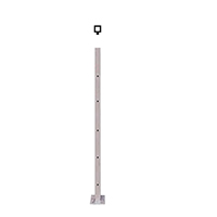 Poteau 40x40mm de dpart taraud montage cble ou rond plein INOX316