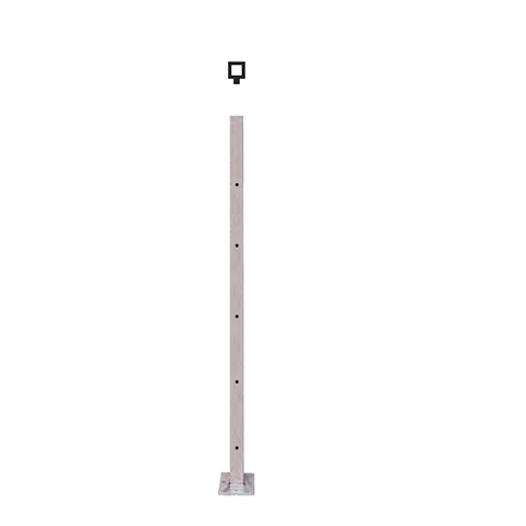 Poteau 40x40mm de dpart taraud montage cble ou rond plein INOX316 IN21211 Poteaux garde-corps ou escaliers Poteaux carrs acier inox 316 IN21211