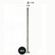 Poteau 42,4mm d'angle taraud montage cble ou rond plein INOX316