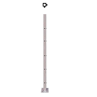 Poteau 40x40mm d'angle taraud montage cble ou rond plein INOX316