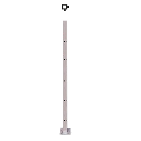 Poteau 40x40mm d'angle taraud montage cble ou rond plein INOX316 IN21221 Poteaux garde-corps ou escaliers Poteaux carrs acier inox 316 IN21221