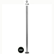 Poteau 42,4mm de dpart taraud montage verre INOX316