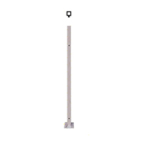 Poteau 40x40mm de dpart taraud montage verre INOX316