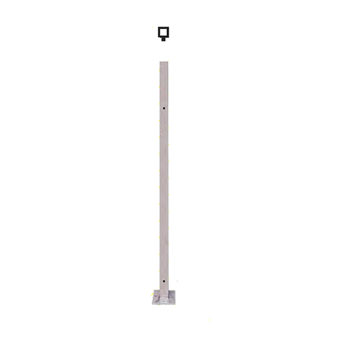 Poteau 40x40mm de dpart taraud montage verre INOX316 IN21231 Poteaux garde-corps ou escaliers Poteaux carrs acier inox 316 IN21231