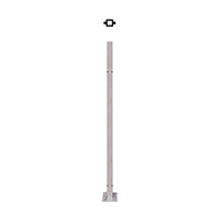 Poteau 40x40mm carr intermdiaire taraud montage verre INOX316