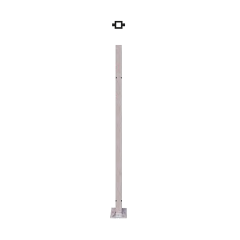 Poteau 40x40mm carr intermdiaire taraud montage verre INOX316 IN2124 Poteaux garde-corps ou escaliers Poteaux carrs acier inox 316 IN21241