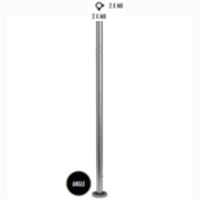 Poteau 42,4mm intermdiaire taraud montage verre INOX316
