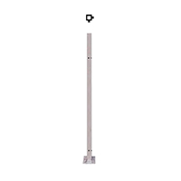 Poteau 40x40mm intermdiaire taraud montage verre INOX316