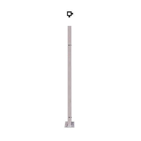 Poteau 40x40mm intermdiaire taraud montage verre INOX316 IN21251 Poteaux garde-corps ou escaliers Poteaux carrs acier inox 316 IN21251