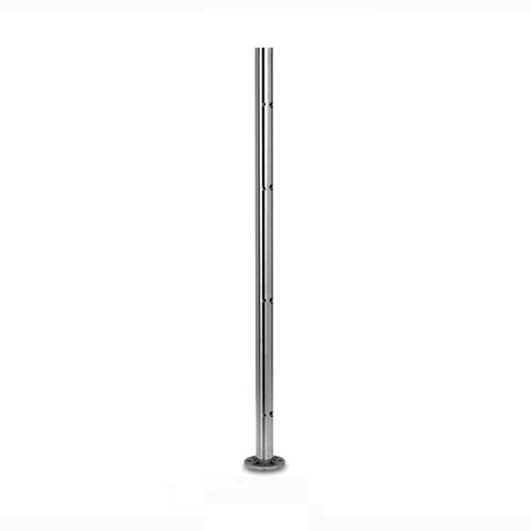 Poteau 42,4mm dpart gauche taraud montage cble et verre INOX316 IN2126 Poteaux garde-corps ou escaliers Poteaux ronds acier inox 316 IN2126