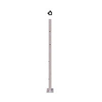 Poteau 40x40mm dpart droit taraud montage cble et verre INOX316