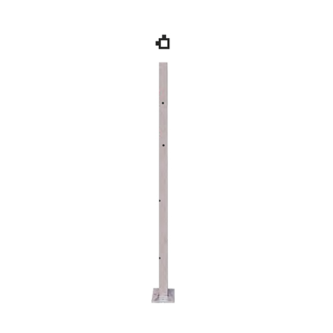 Poteau 40x40mm dpart droit taraud montage cble et verre INOX316 IN21271 Poteaux garde-corps ou escaliers Poteaux carrs acier inox 316 IN21271