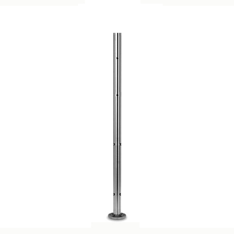 Poteau 42,4mm intermdiaire taraud montage cble et verre INOX316 IN2128 Poteaux garde-corps ou escaliers Poteaux ronds acier inox 316 IN2128